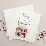 Personalized Will you be my Valentine Card - XOXOKristen