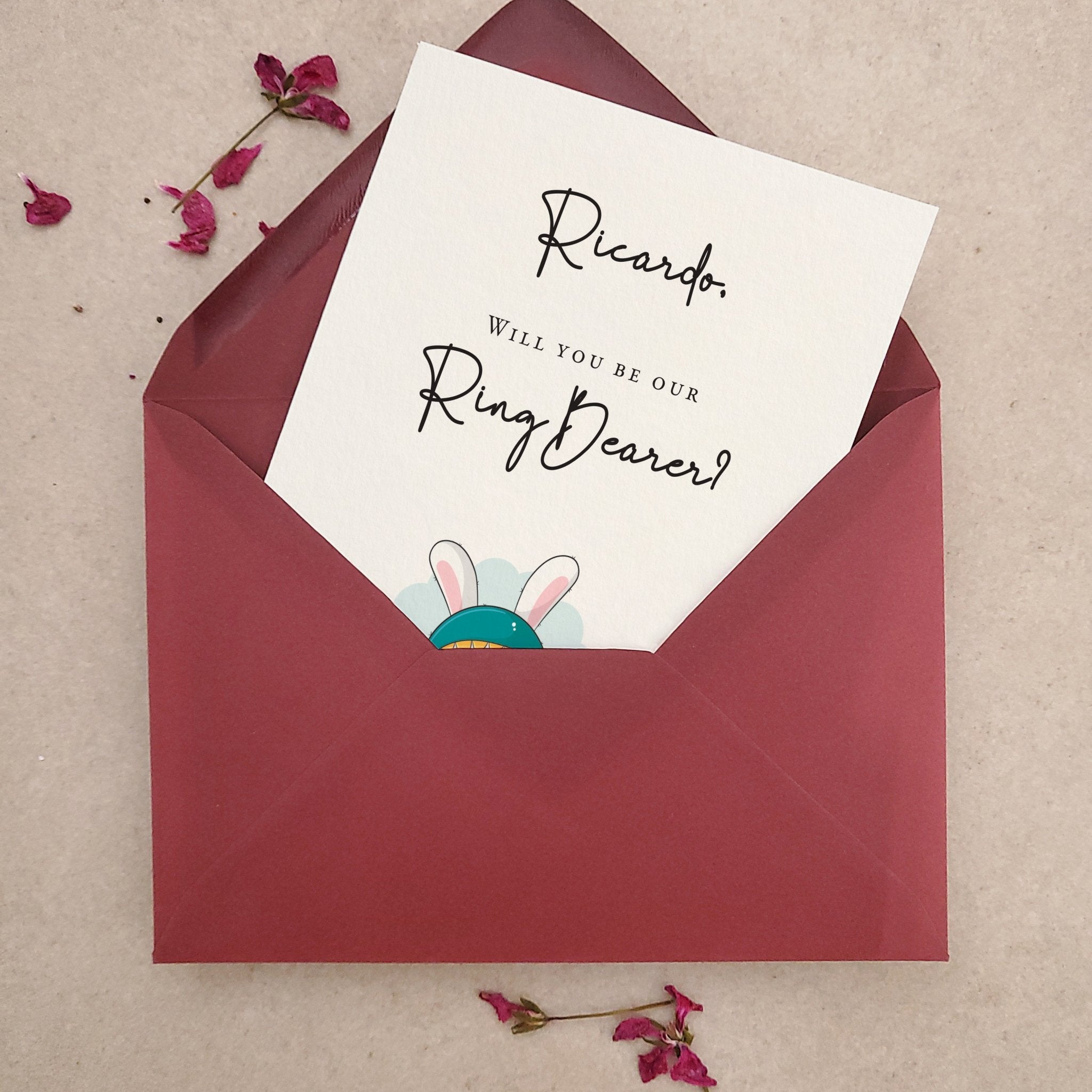 Personalized Will you be our Ring Bearer Proposal Card - XOXOKristen