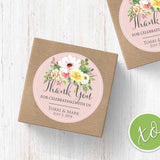 Pink Garden Beauties Thank you Sticker - XOXOKristen