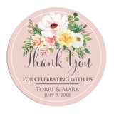 Pink Garden Beauties Thank you Sticker - XOXOKristen