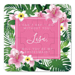 Pink Sunset Dreams Will you be my Bridesmaid Puzzle - XOXOKristen