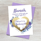 Purple Scratch off Bridesmaid Proposal Card - XOXOKristen
