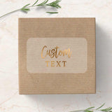 Rectangle 2x1 Inches Clear Foiled Label with Custom Text - XOXOKristen