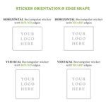 Rectangular Clear Custom Logo Sticker for Branding & Product Labeling - XOXOKristen