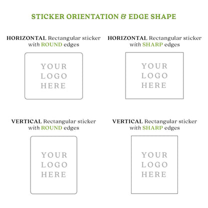 Rectangular Clear Custom Logo Sticker for Branding & Product Labeling - XOXOKristen