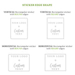 Rectangular Clear Custom Logo + Text Sticker for Branding & Product Labeling - XOXOKristen
