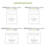 Rectangular Clear Custom Logo + Text Sticker for Branding & Product Labeling - XOXOKristen
