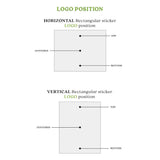 Rectangular Clear Custom Logo + Text Sticker for Branding & Product Labeling - XOXOKristen