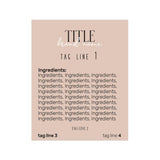 Rectangular Ingredients Sticker for Product Labeling - XOXOKristen