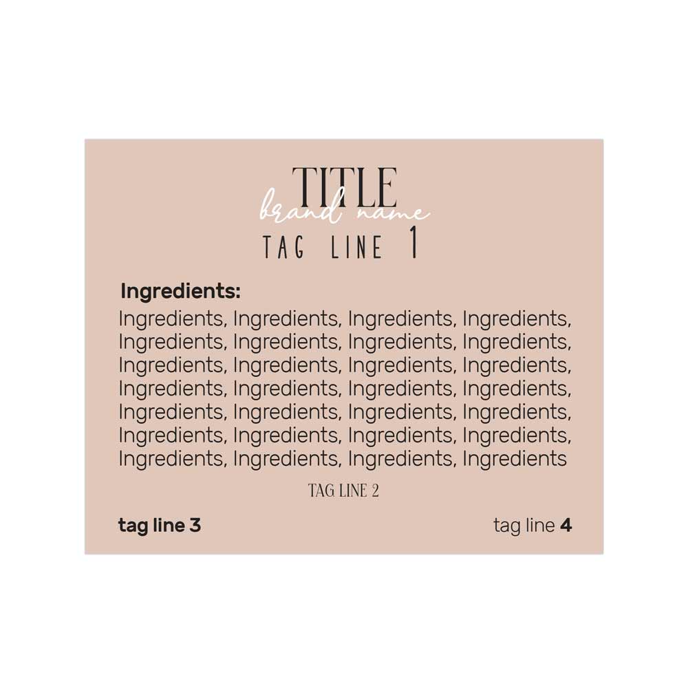 Rectangular Ingredients Sticker for Product Labeling - XOXOKristen