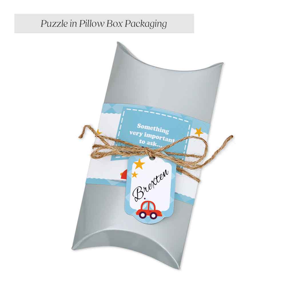 Red Car & Blue Frame Will you be our Ring Bearer Puzzle - XOXOKristen