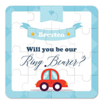 Red Car & Blue Frame Will you be our Ring Bearer Puzzle - XOXOKristen