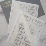 Return Address Label Stickers with Gold Foil - XOXOKristen