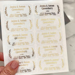 Return Address Label Stickers with Gold Foil - XOXOKristen