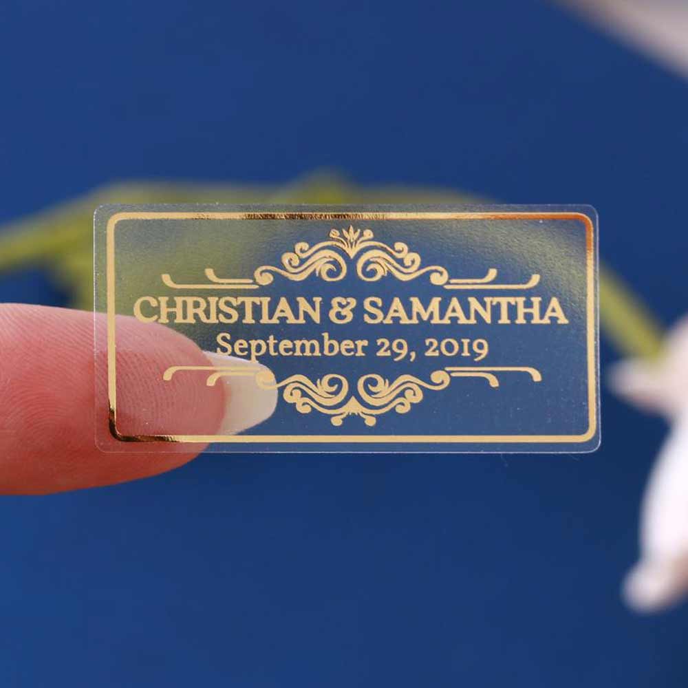 Romantic Arc Clear Wedding Sticker - XOXOKristen