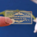 Romantic Arc Clear Wedding Sticker - XOXOKristen