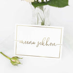 Romantic Gold Name Wedding Table Card - XOXOKristen