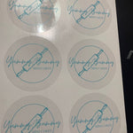 Round Clear Custom Logo Sticker for Branding & Product Labeling - XOXOKristen