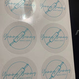 Round Clear Custom Logo Sticker for Branding & Product Labeling - XOXOKristen