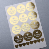 Round Gold Foiled Valentine's Day Stickers - XOXOKristen