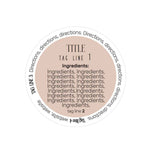 Round Ingredients & Directions Cosmetic Stickers - XOXOKristen
