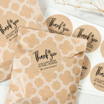 Round Thank you for Supporting my Small Business Kraft Stickers - XOXOKristen