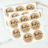 Round Thank you for Supporting my Small Business Kraft Stickers - XOXOKristen