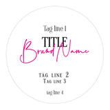 Round White Candle Labeling Sticker - XOXOKristen