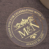Royal Initials Clear Wedding Sticker - XOXOKristen