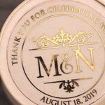 Royal Initials Clear Wedding Sticker - XOXOKristen