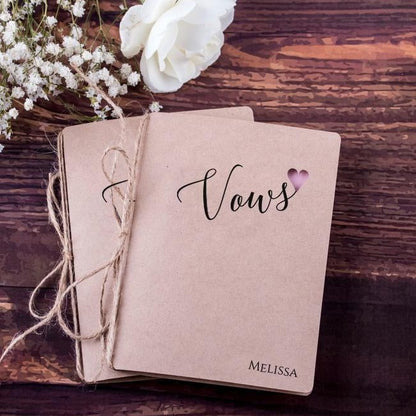 Custom Vows Book Personalized With Names