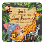 Safari Themed Ring Bearer Puzzle Proposal - XOXOKristen