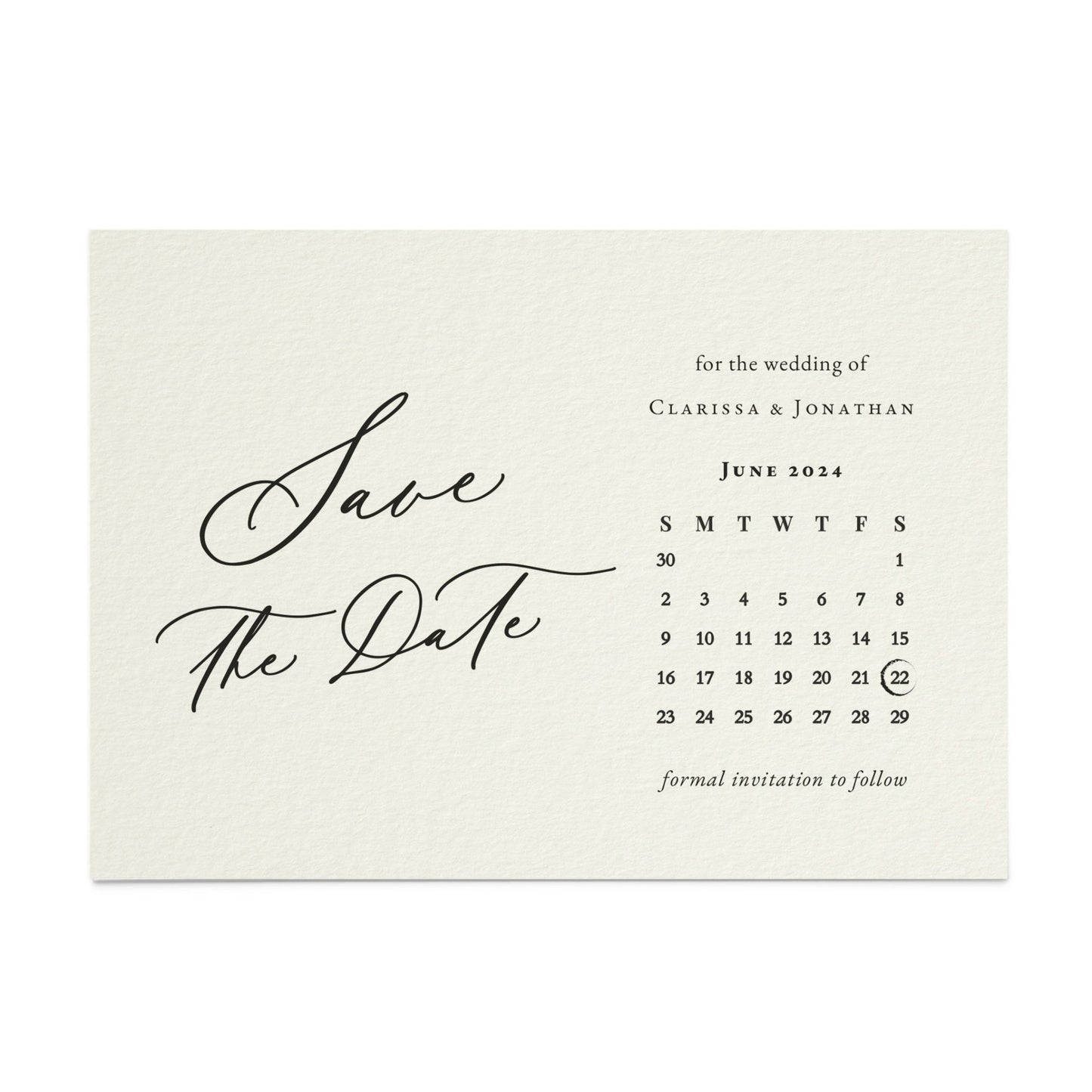 Save the Date with Calendar - XOXOKristen