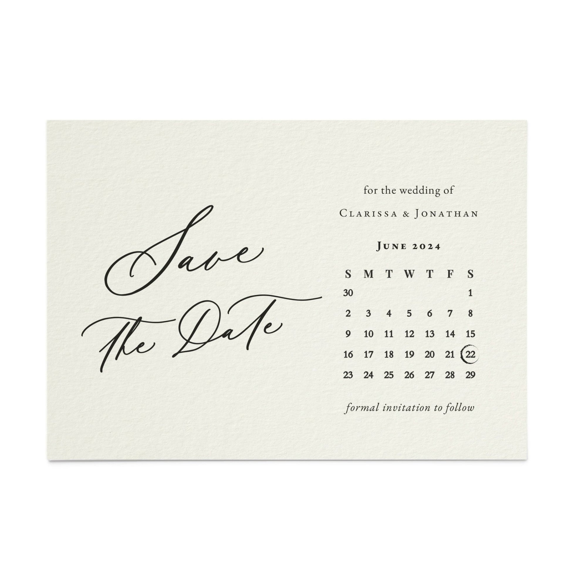 Save the Date with Calendar - XOXOKristen