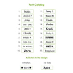 Set of 16 Holographic Name Labels - XOXOKristen