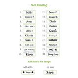 Set of 16 Holographic Name Labels - XOXOKristen