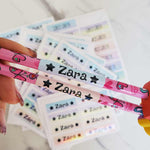 Set of 16 Holographic Name Labels - XOXOKristen