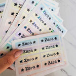 Set of 16 Holographic Name Labels - XOXOKristen