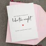 She walks in Beauty Valentines Day Card - XOXOKristen