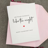 She walks in Beauty Valentines Day Card - XOXOKristen