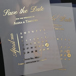 Simple Foiled Calendar Save the Date - XOXOKristen