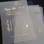 Simple Foiled Calendar Save the Date - XOXOKristen