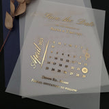 Simple Foiled Calendar Save the Date - XOXOKristen
