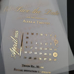 Simple Foiled Calendar Save the Date - XOXOKristen
