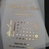 Simple Foiled Calendar Save the Date - XOXOKristen
