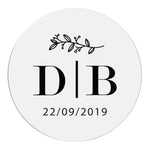 Simple Initials Clear Wedding Sticker - XOXOKristen