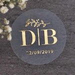 Simple Initials Clear Wedding Sticker - XOXOKristen