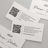 Simple Wedding Website Card with QR Code and Floral Branch - XOXOKristen