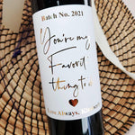 Soft Velvet Valentine's Day Wine Label with Gold Lettering - XOXOKristen