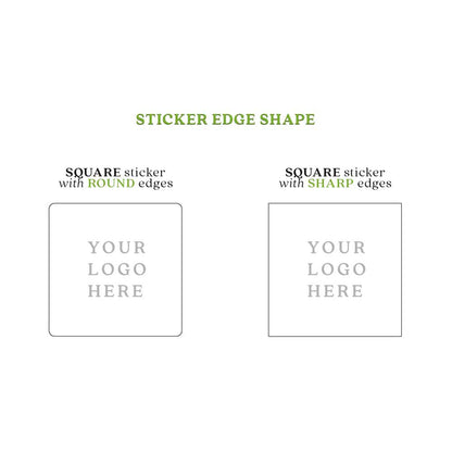 Square Clear Custom Logo Sticker for Branding & Product Labeling - XOXOKristen